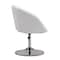 Manhattan Comfort Hopper Swivel Adjustable Height Faux Leather Chair in White and Polished Chrome AC036-WH - alternate 6
